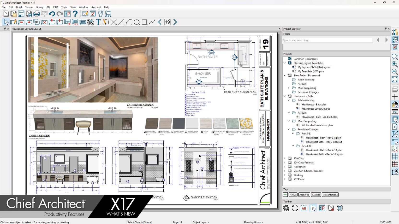 What's New in X17 - Productivity Features - Video | Chief Architect