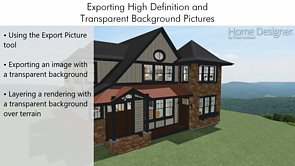 Exporting High Definition Pictures and Transparent Backgrounds